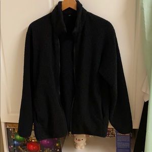 Uniqlo teddy oversized fuzzy jacket